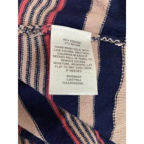 Halogen Cardigan NWT Striped Blue/Coral/Pink XS - Picture 9 of 9